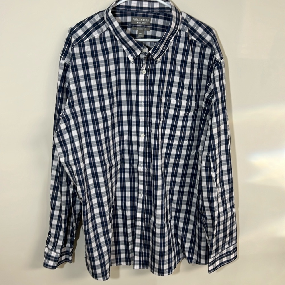 Falls Creek Casual Button Down Blue 3XL